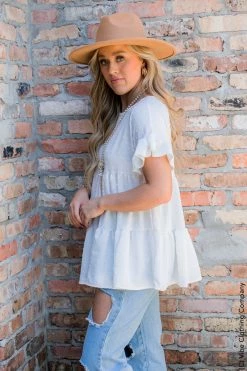 006 New Tops Sweet Summer Love Top - White