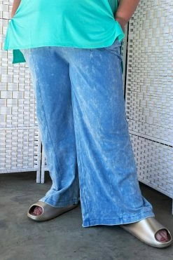 001 Wide Leg Mineral Wash Pants New Bottoms